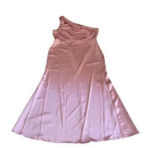 LOVELY One  Shoulder Plus Dessert Rose Blush Pink Elegant Bridesmaids 22W  #1656